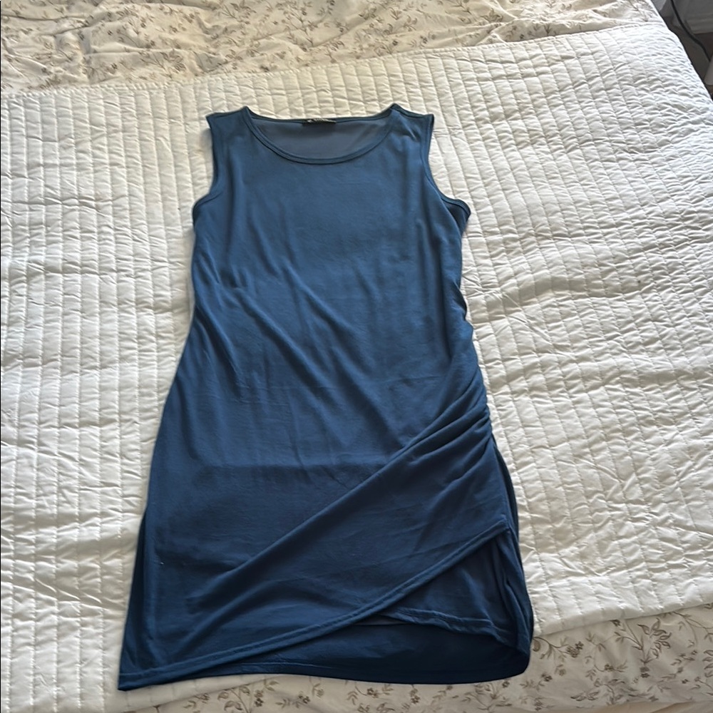 Stylish Blue Mini Bodycon Dress